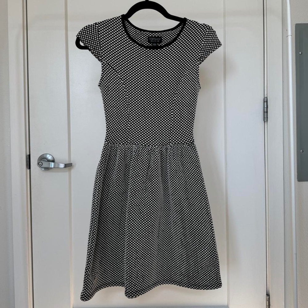 Topshop Black + White Mini Dress